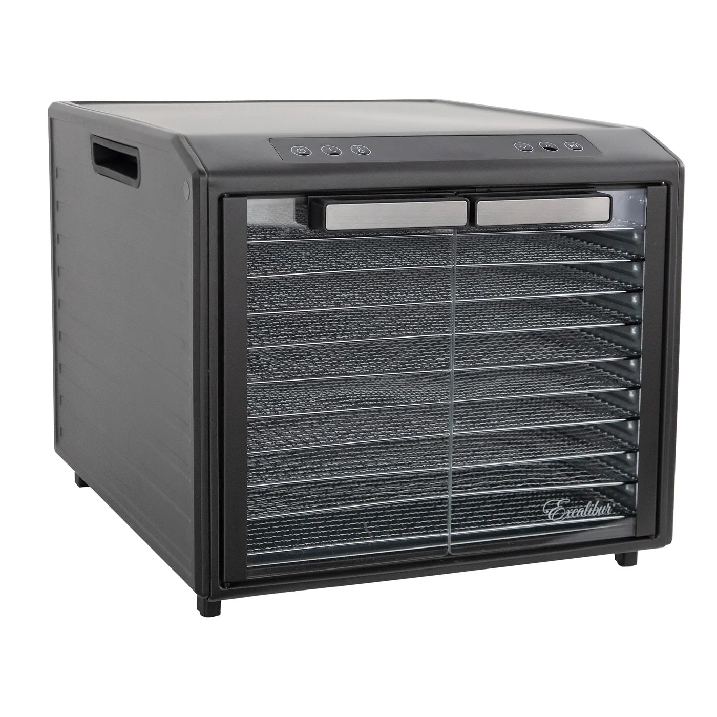 Excalibur 4926T 9 tray dehydrator with solid door.